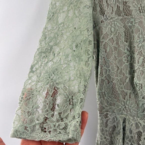 Moon collection green lace high low dress size S - Picture 7 of 7